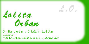 lolita orban business card